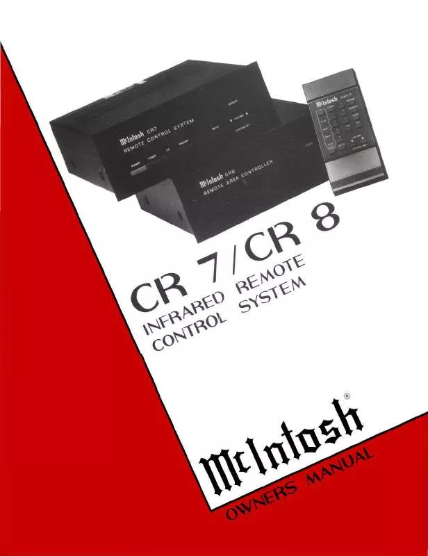 Mode d'emploi MCINTOSH CR7