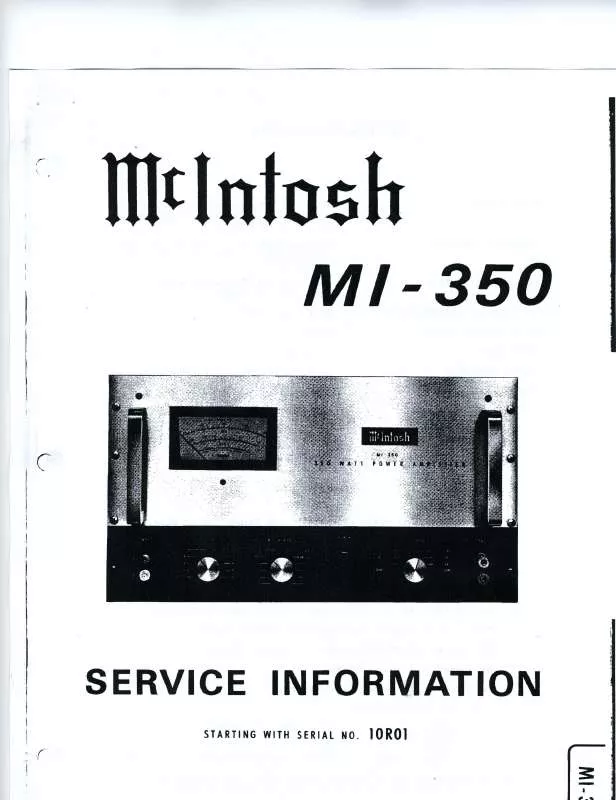 Mode d'emploi MCINTOSH MC3500-MI350