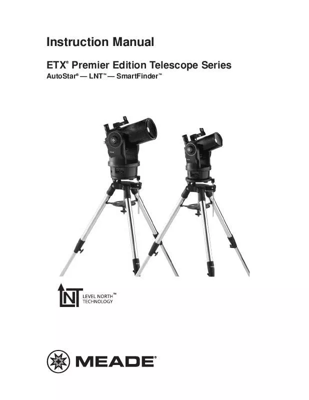Mode d'emploi MEADE ETX PREMIER EDITIONS TELESCOPE