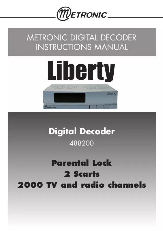 Mode d'emploi METRONIC DIGITAL DECODER