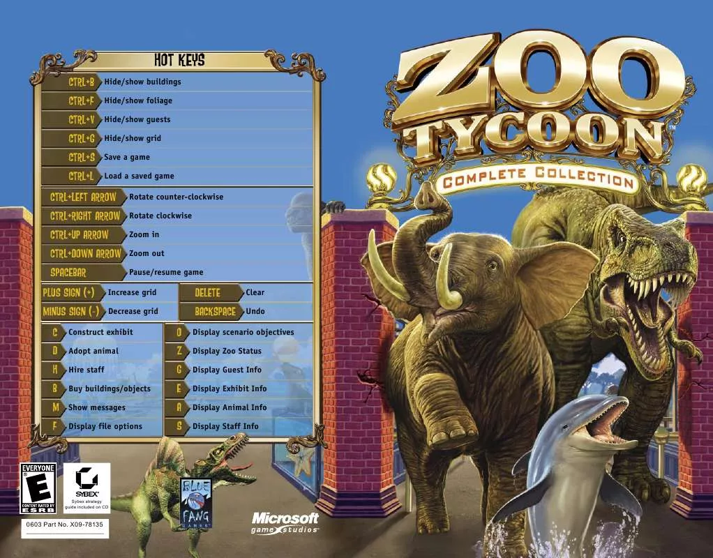 Mode d'emploi MICROSOFT GAME STUDIOS ZOO TYCOON