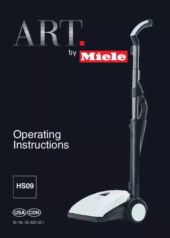Mode d'emploi MIELE VACUUM CLEANER S900 S930 HOT CHOCOLATE S930 MOJITO S938 TRUE BLUE S938 RED ROSES
