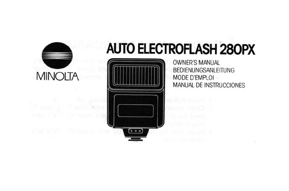 Mode d'emploi MINOLTA AUTO ELECTROFLASH 280PX