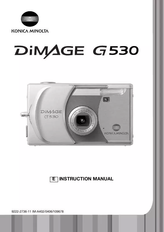 Mode d'emploi MINOLTA DIMAGE G530
