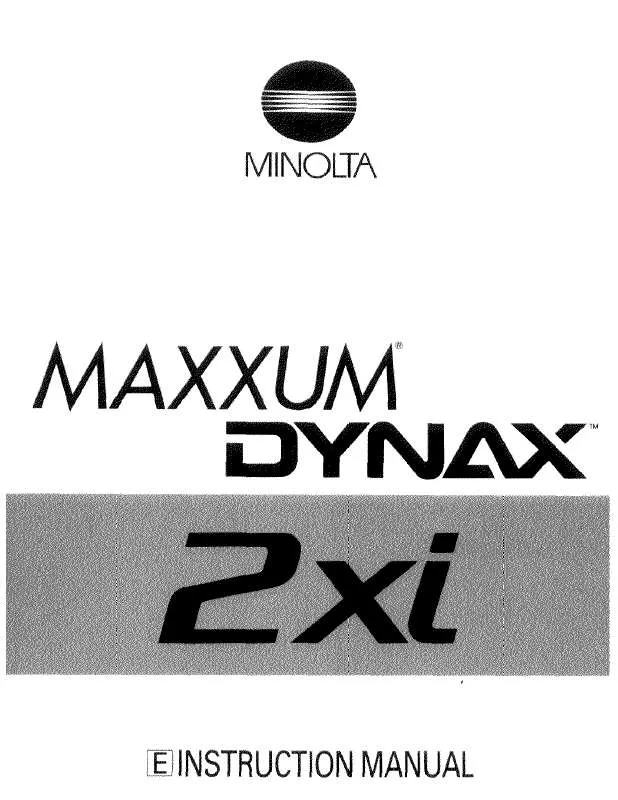 Mode d'emploi MINOLTA MAXXUM DYNAX 2XI