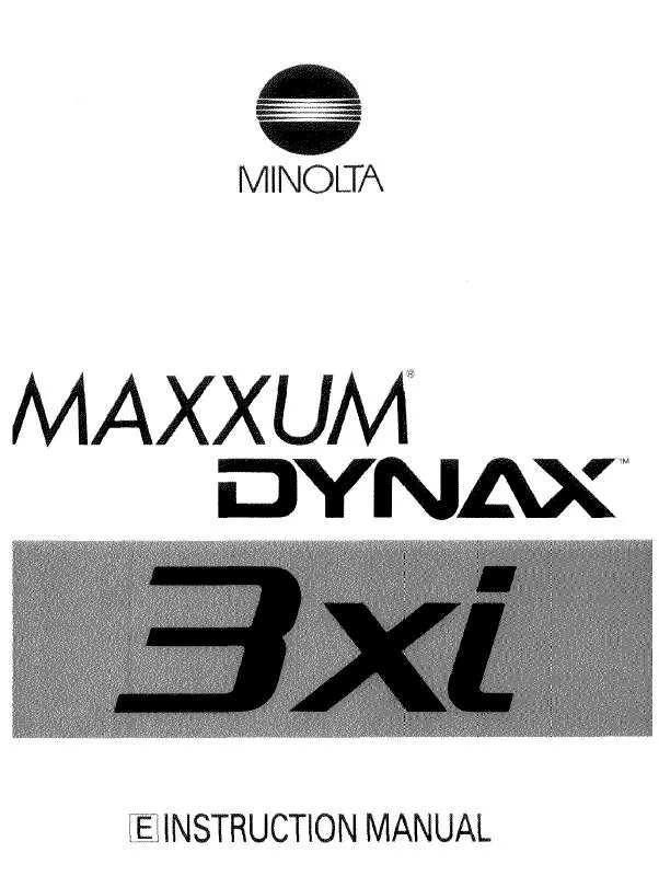 Mode d'emploi MINOLTA MAXXUM 3XI