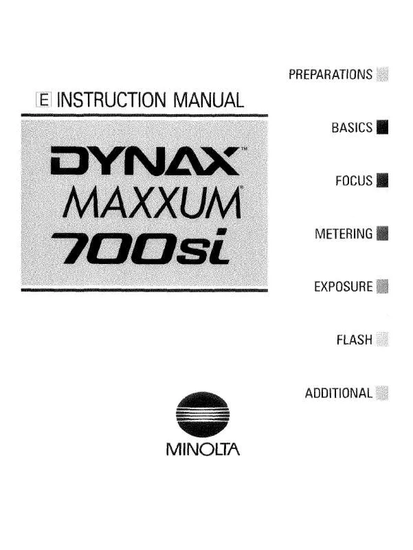 Mode d'emploi MINOLTA MAXXUM 700SI