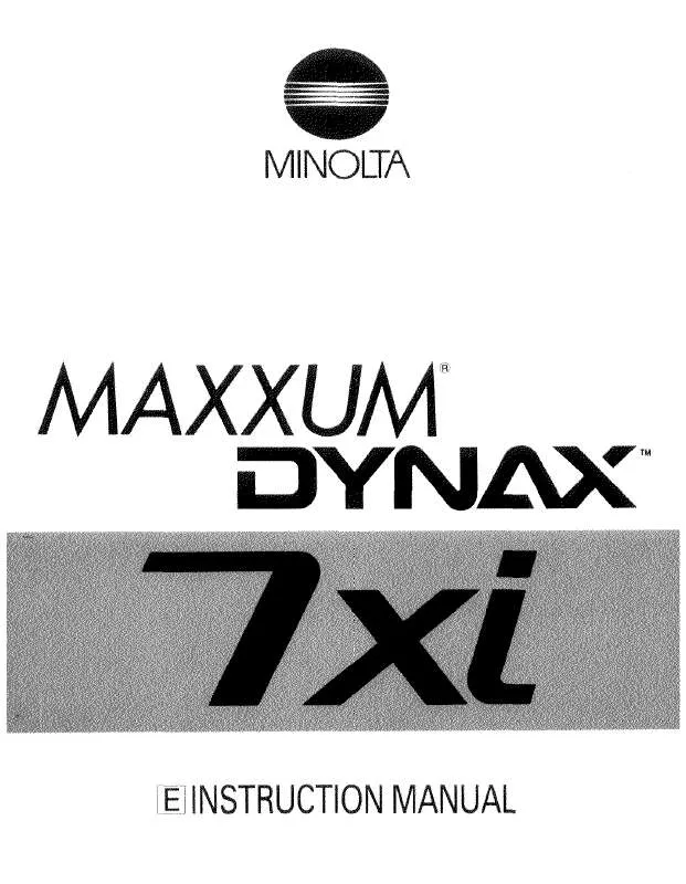 Mode d'emploi MINOLTA MAXXUM 7XI