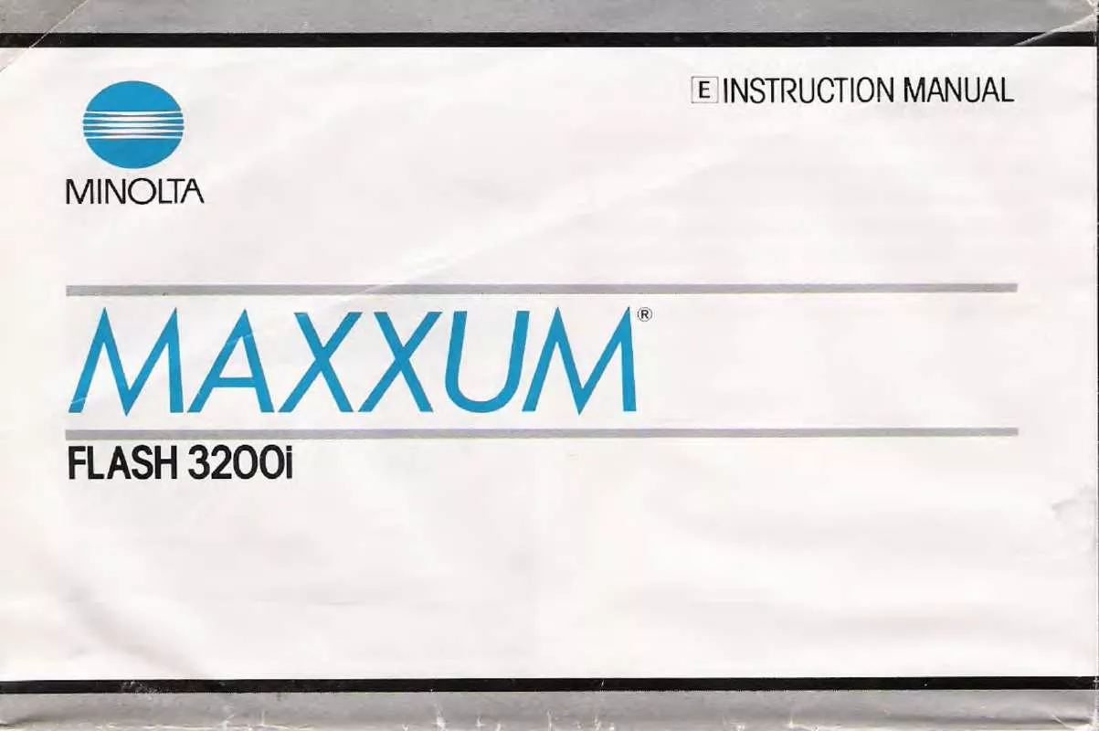 Mode d'emploi MINOLTA MAXXUM DYNAX FLASH 3200I