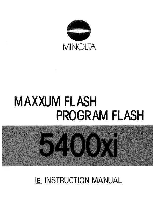 Mode d'emploi MINOLTA MAXXUM_FLASH_5400XI