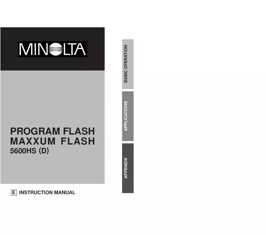 Mode d'emploi MINOLTA MAXXUM FLASH 5600HSD