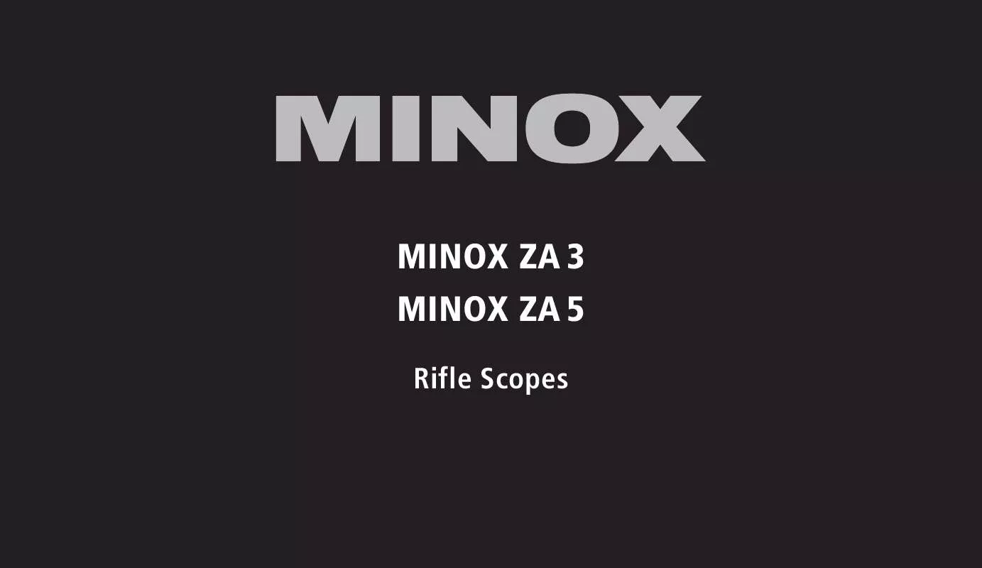 Mode d'emploi MINOX ZA 3