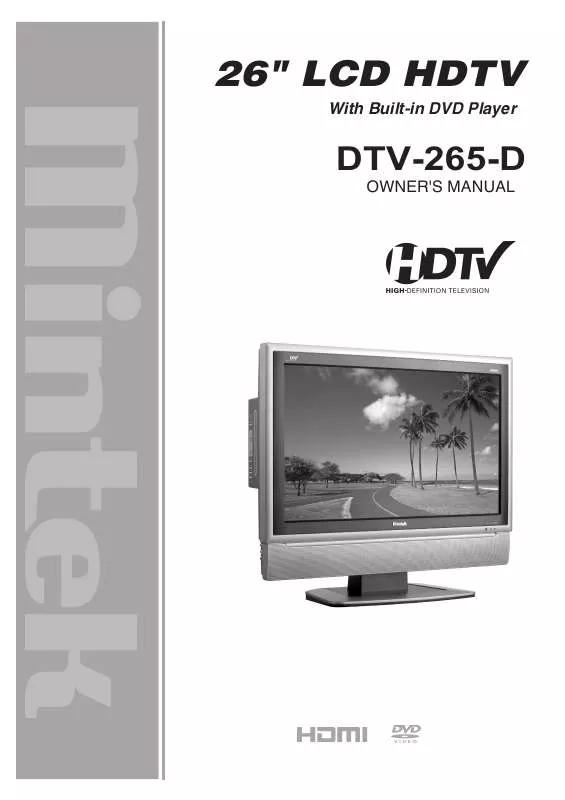 Mode d'emploi MINTEK DTV-265-D