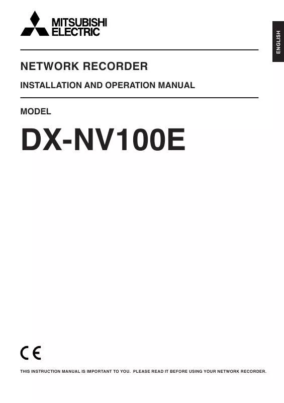 Mode d'emploi MITSUBISHI DX-NV100E
