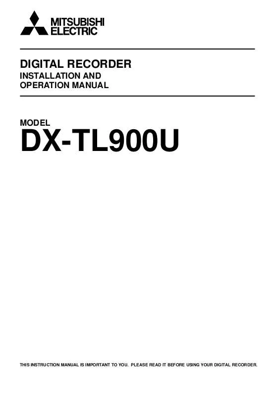 Mode d'emploi MITSUBISHI DX-TL900U