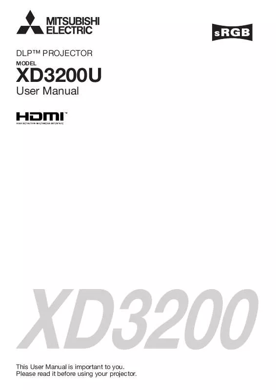 Mode d'emploi MITSUBISHI XD3200