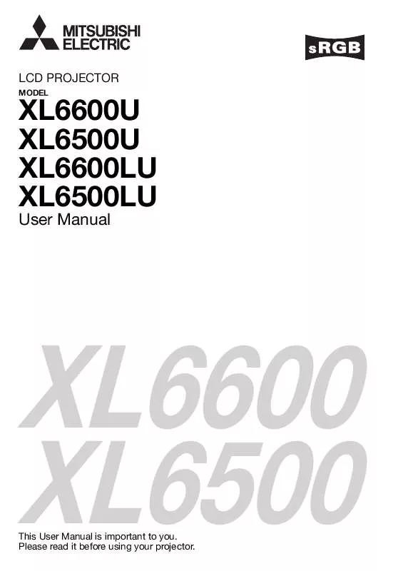 Mode d'emploi MITSUBISHI XL6500