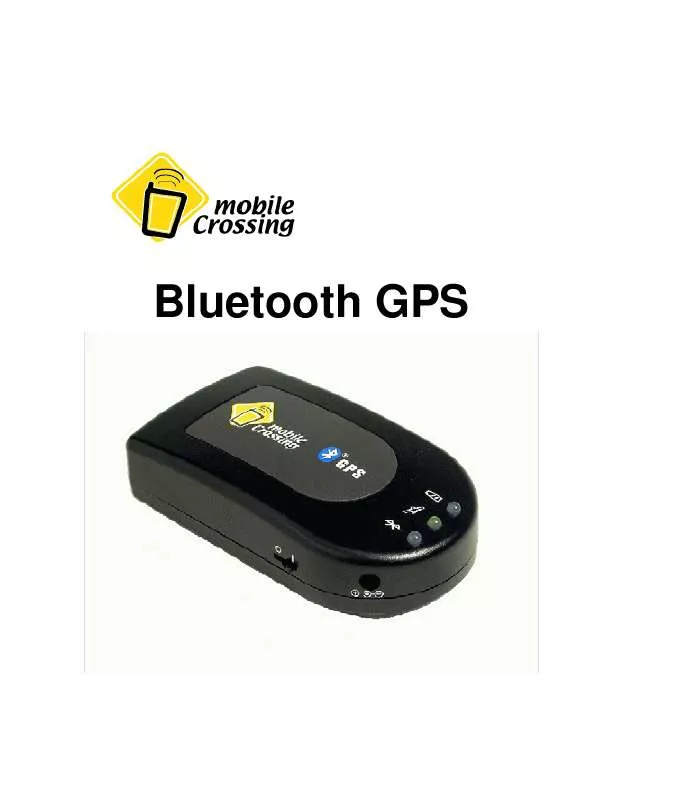 Mode d'emploi MOBILE CROSSING BLUETOOTH GPS