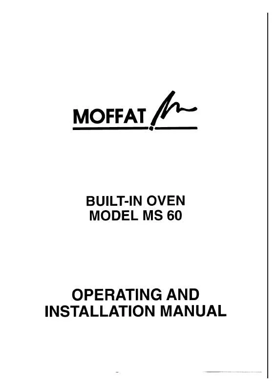 Mode d'emploi MOFFAT MS60B