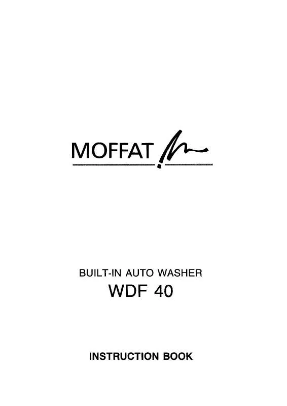 Mode d'emploi MOFFAT WDF40B