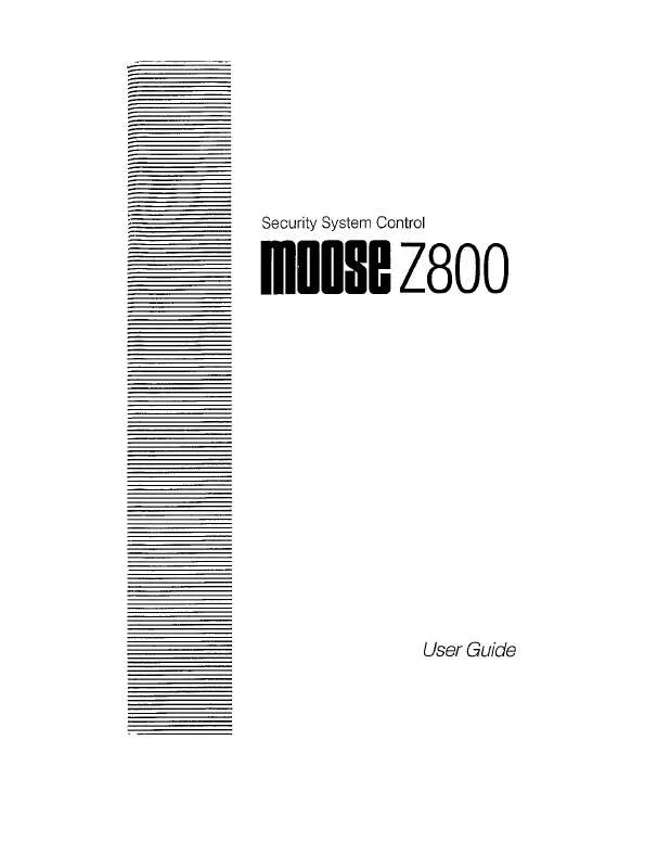 Mode d'emploi MOOSE Z800