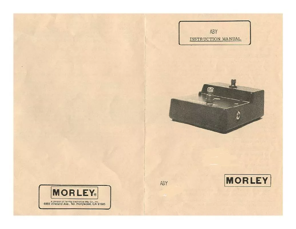 Mode d'emploi MORLEY PEDALS ABYOLD1