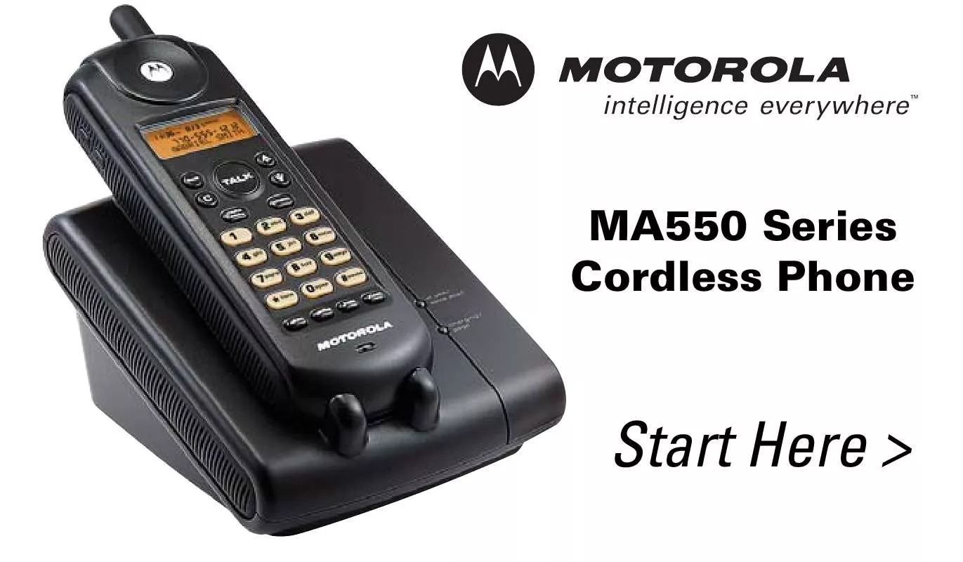 Mode d'emploi MOTOROLA CORDLESS PHONE-MA550