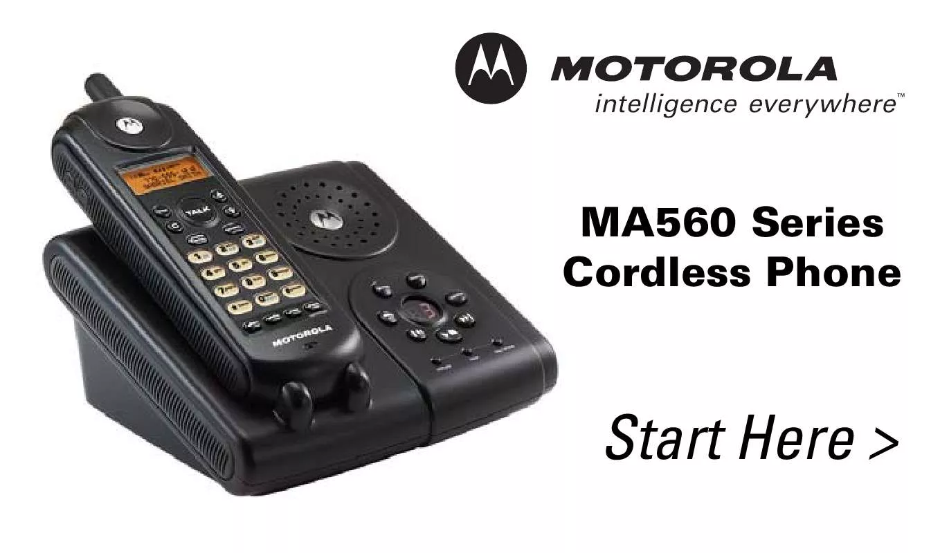 Mode d'emploi MOTOROLA CORDLESS PHONE-MA560