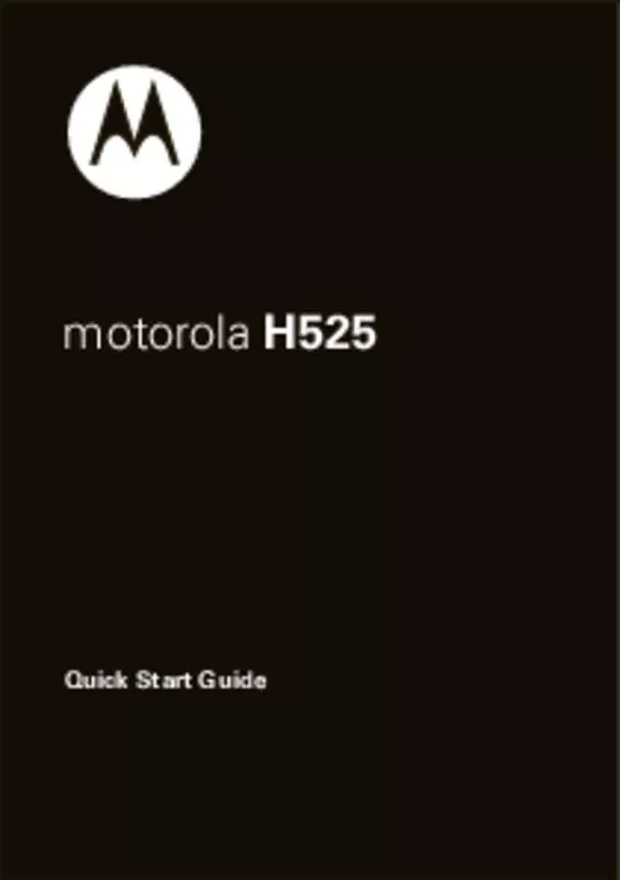 Mode d'emploi MOTOROLA H525