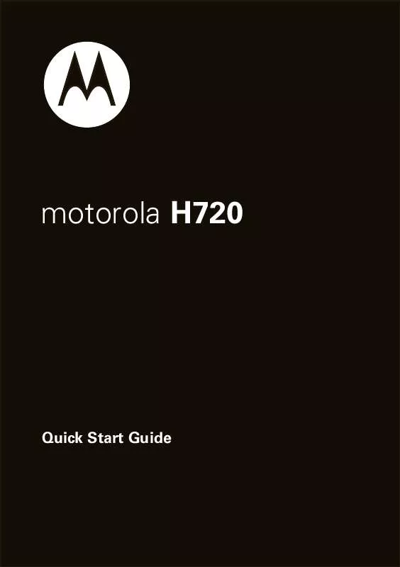 Mode d'emploi MOTOROLA H720