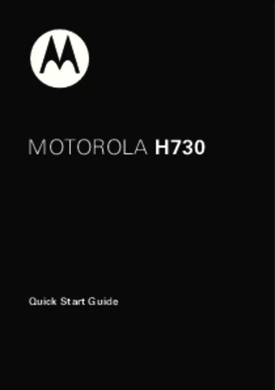 Mode d'emploi MOTOROLA H730