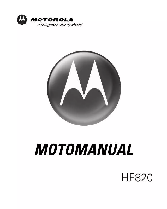 Mode d'emploi MOTOROLA HF820