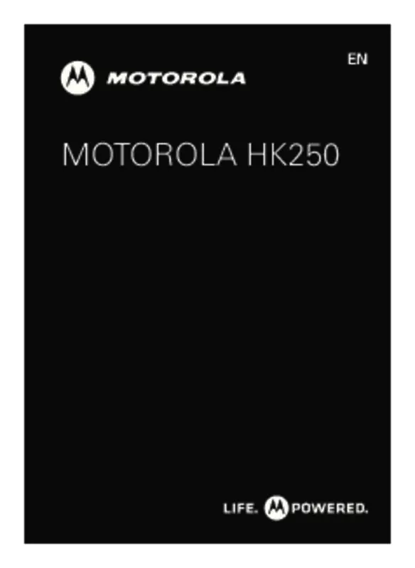 Mode d'emploi MOTOROLA HK250