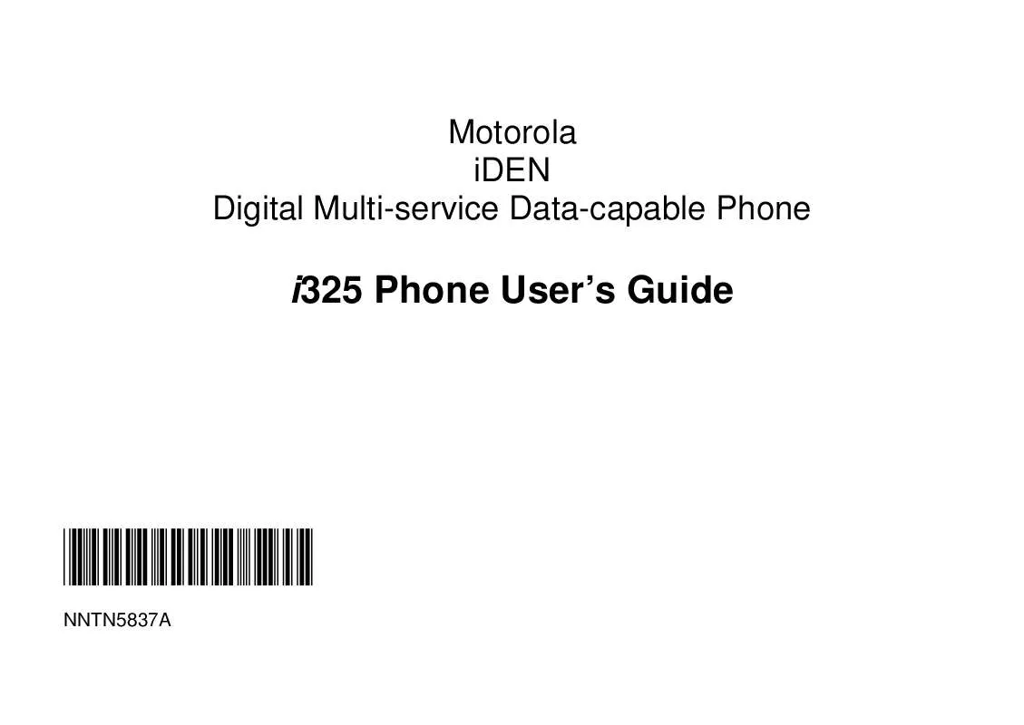 Mode d'emploi MOTOROLA I325IS