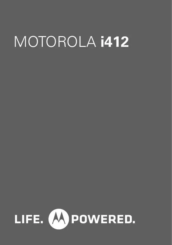 Mode d'emploi MOTOROLA I412