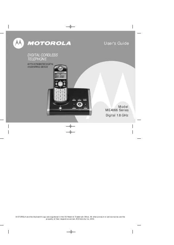 Mode d'emploi MOTOROLA ME4066