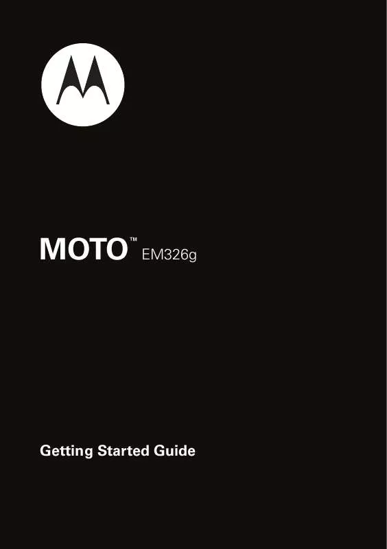 Mode d'emploi MOTOROLA MOTO EM326