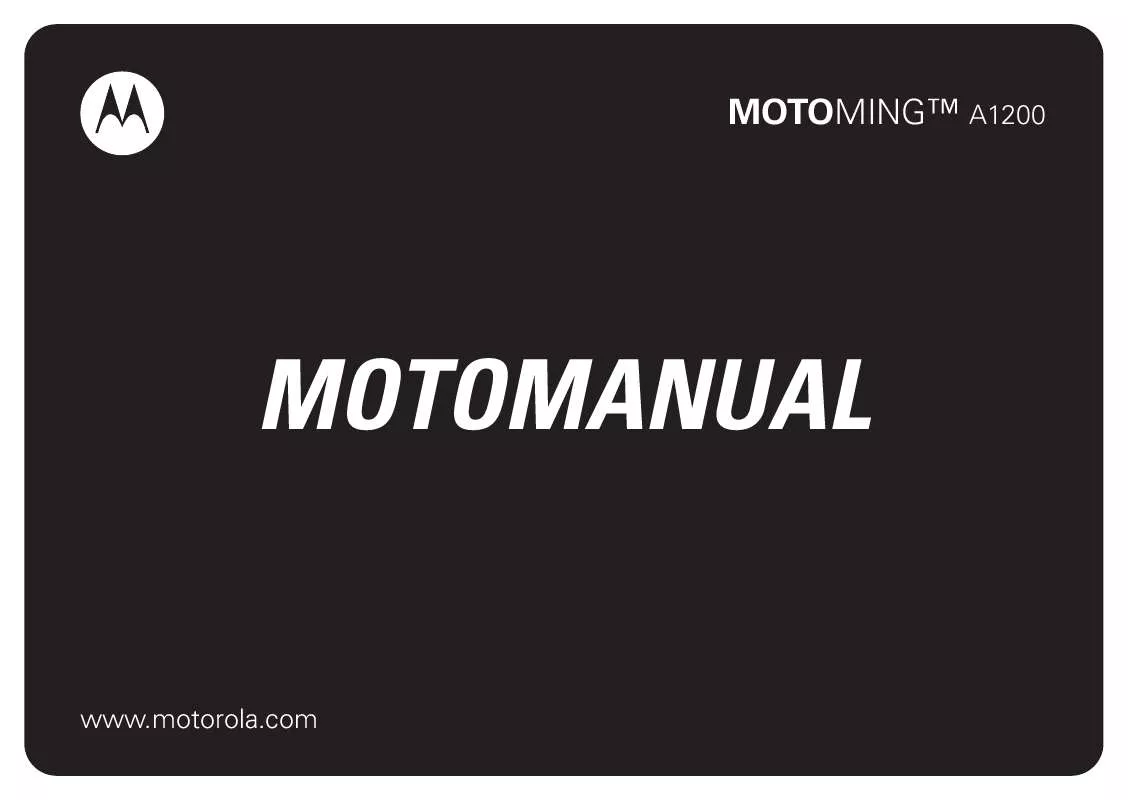 Mode d'emploi MOTOROLA MOTOMING A1200