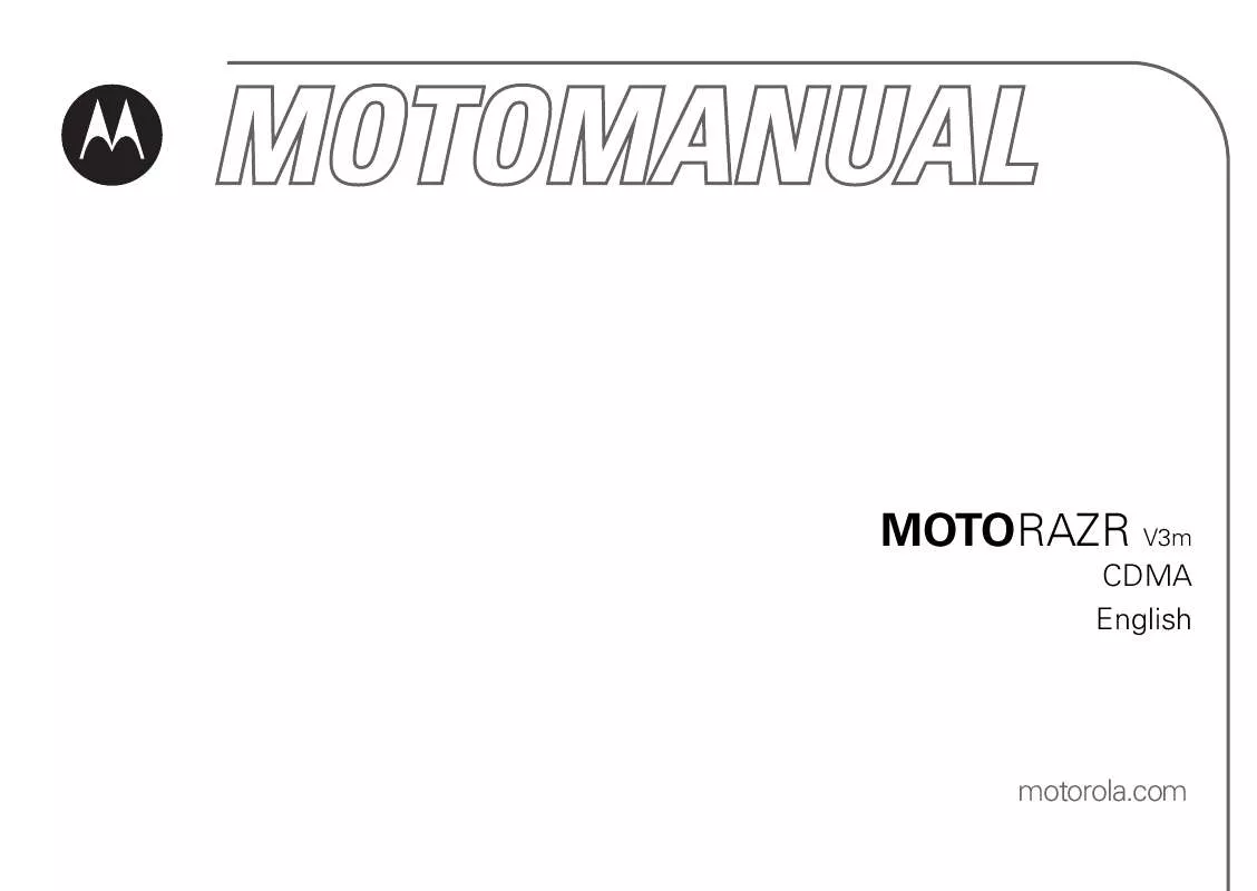 Mode d'emploi MOTOROLA MOTORAZR V3R