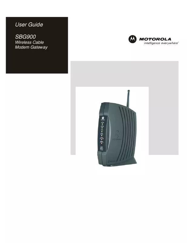 Mode d'emploi MOTOROLA WIRELESS CABLE MODEM GATEWAY SBG900