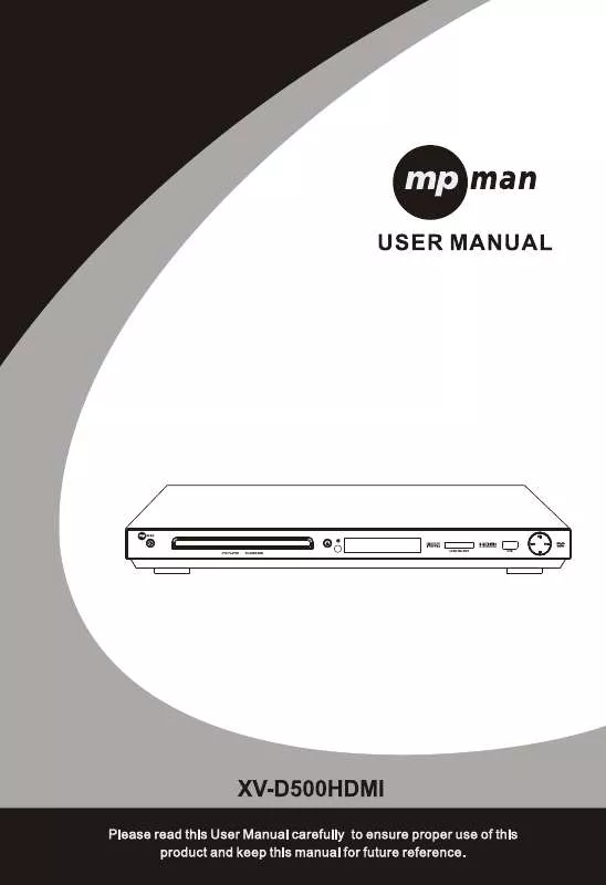 Mode d'emploi MPMAN XV-D500 HDMI