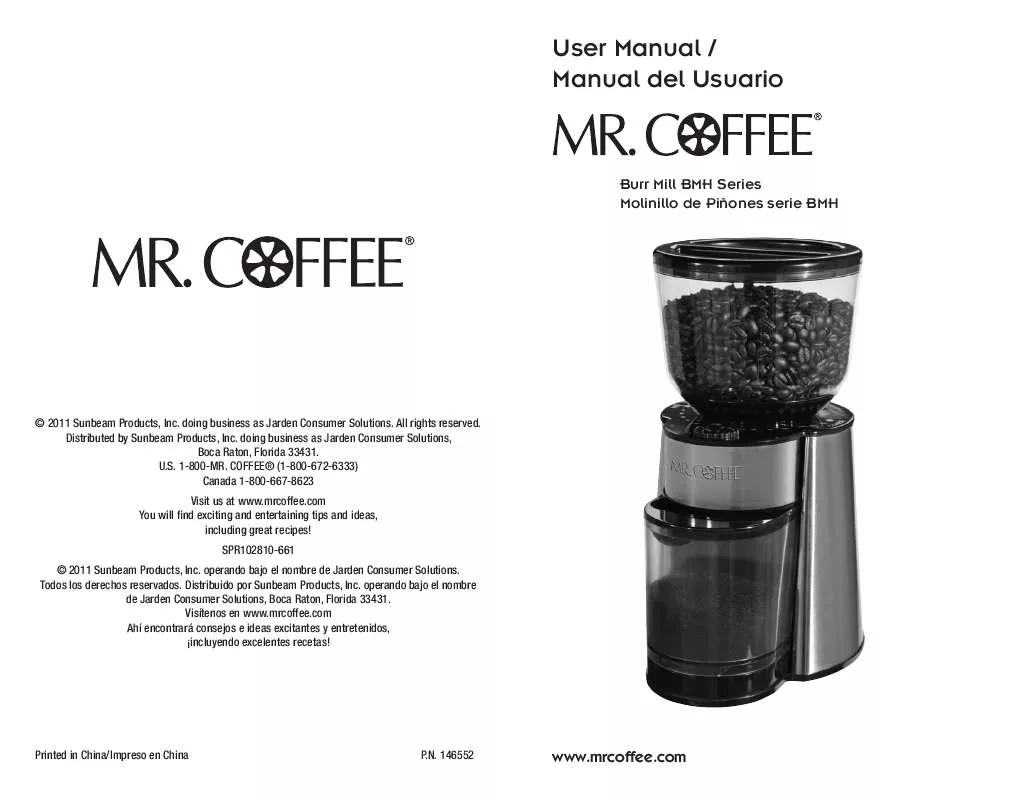 Mode d'emploi MR COFFEE BMH