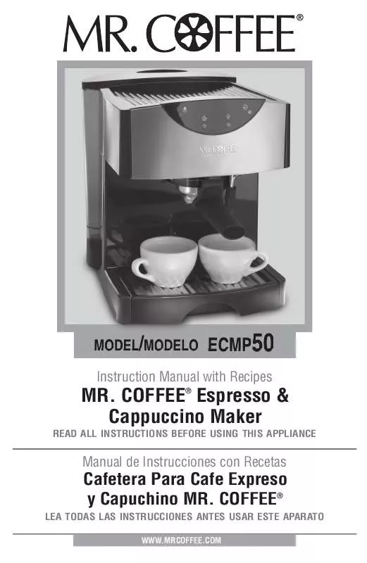 Mode d'emploi MR COFFEE ECMP50