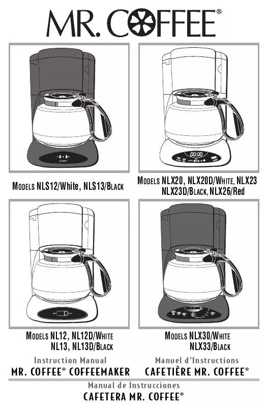 Mode d'emploi MR COFFEE NL13