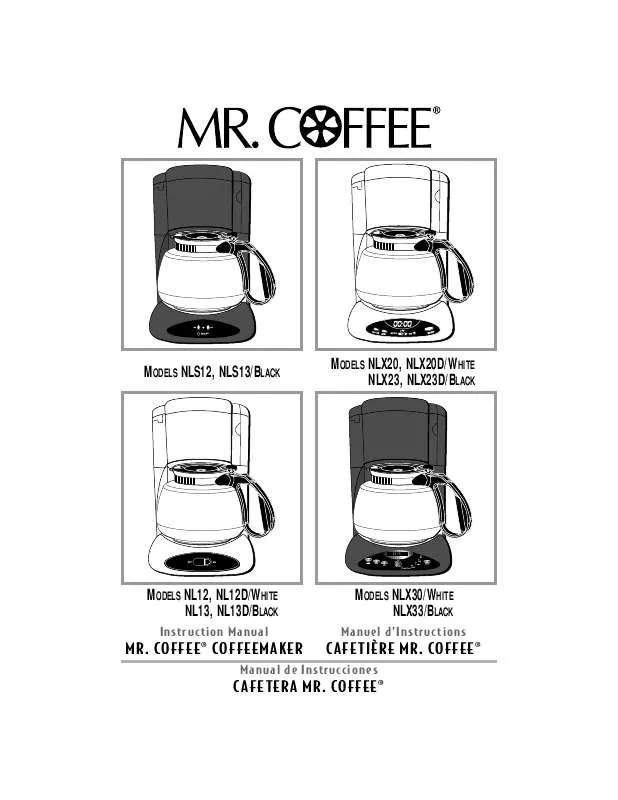 Mode d'emploi MR COFFEE NLS12