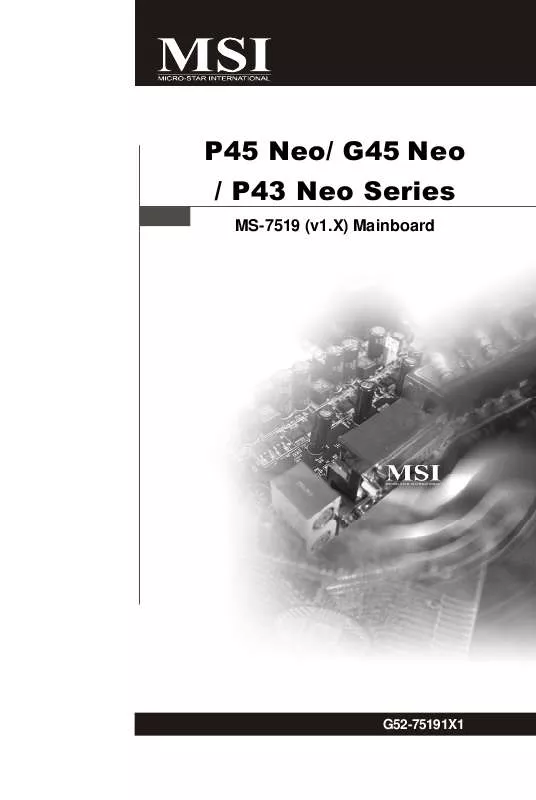 Mode d'emploi MSI G45 NEO
