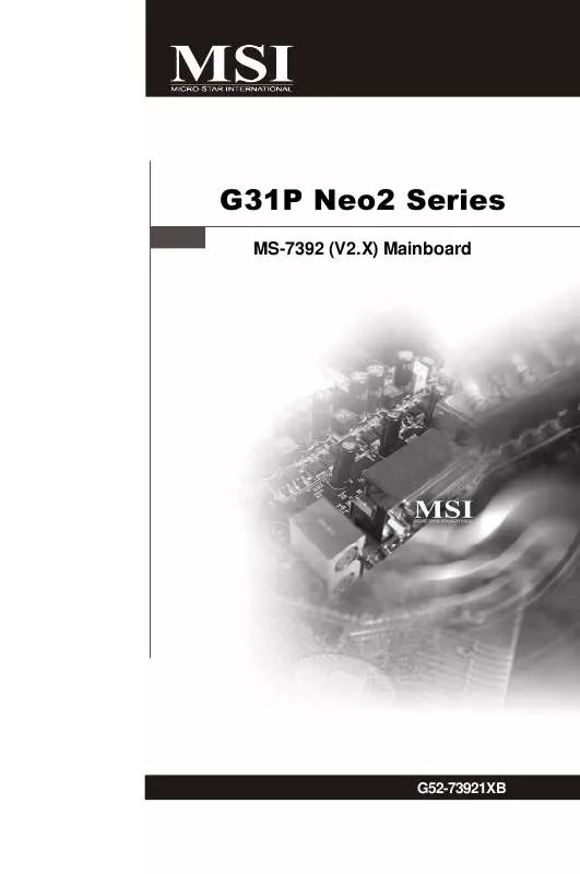 Mode d'emploi MSI G52-73921XB