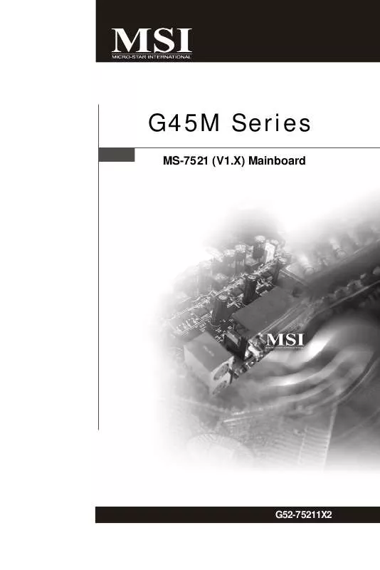 Mode d'emploi MSI G52-75211X2