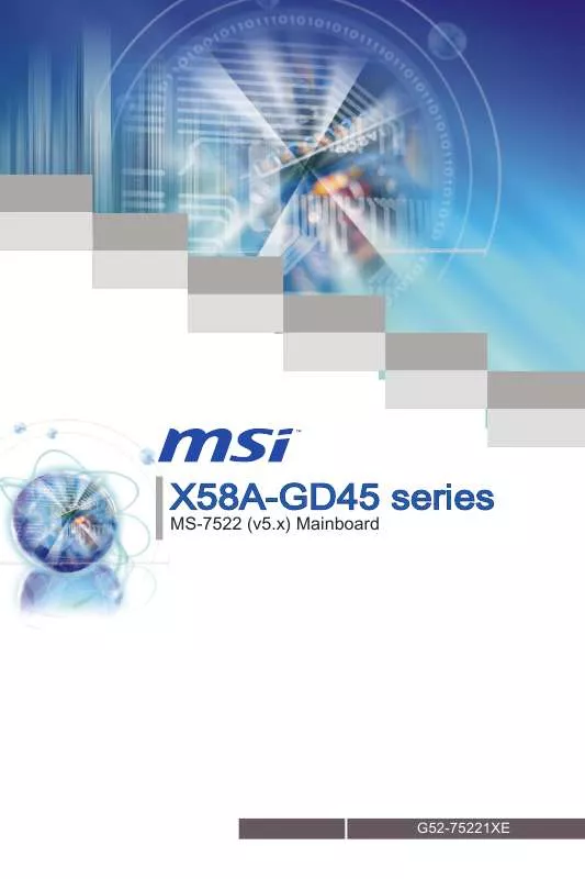 Mode d'emploi MSI G52-75221XE