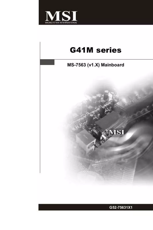 Mode d'emploi MSI G52-75631X1